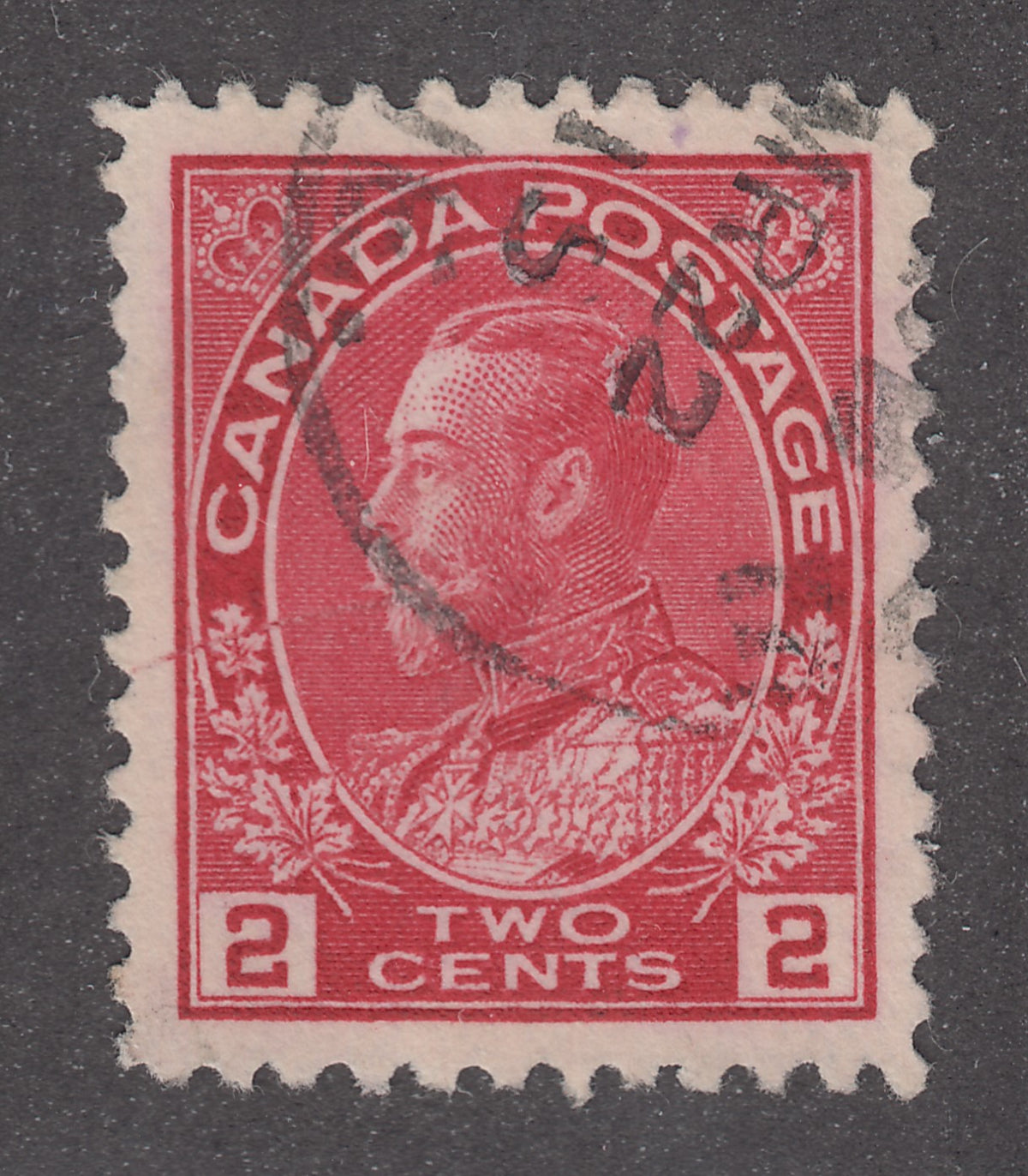 0106CA1802 - Canada #106 - Used - The King &#39;Spits&#39; - Unlisted Variety?