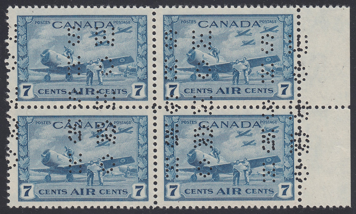 0007CA1805 - Canada OC7 &#39;C X&#39; - Mint Block of 4
