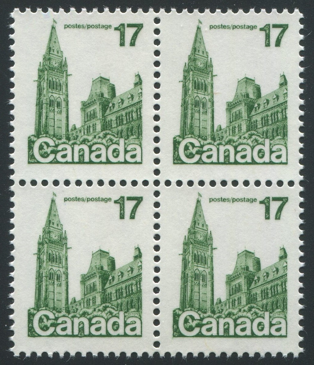 0790CA2008 - Canada #790a - Mint Block of 4, Printed on Gummed Side