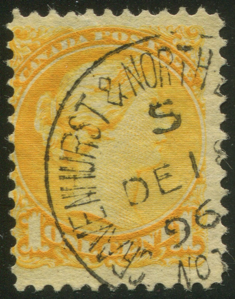 0035CA2211 - Canada #35viii - Used &#39;Strand of Hair&#39; Variety &amp; Major Re-entry