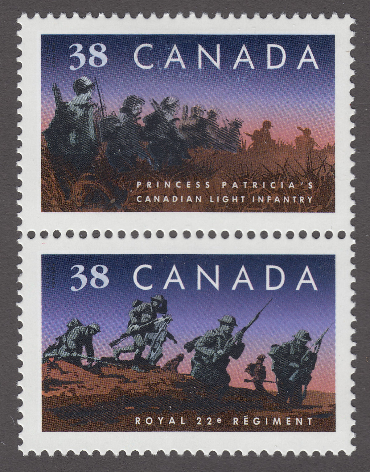 1249CA1802 - Canada #1249, 1250 - Mint Pair, Printing Variety