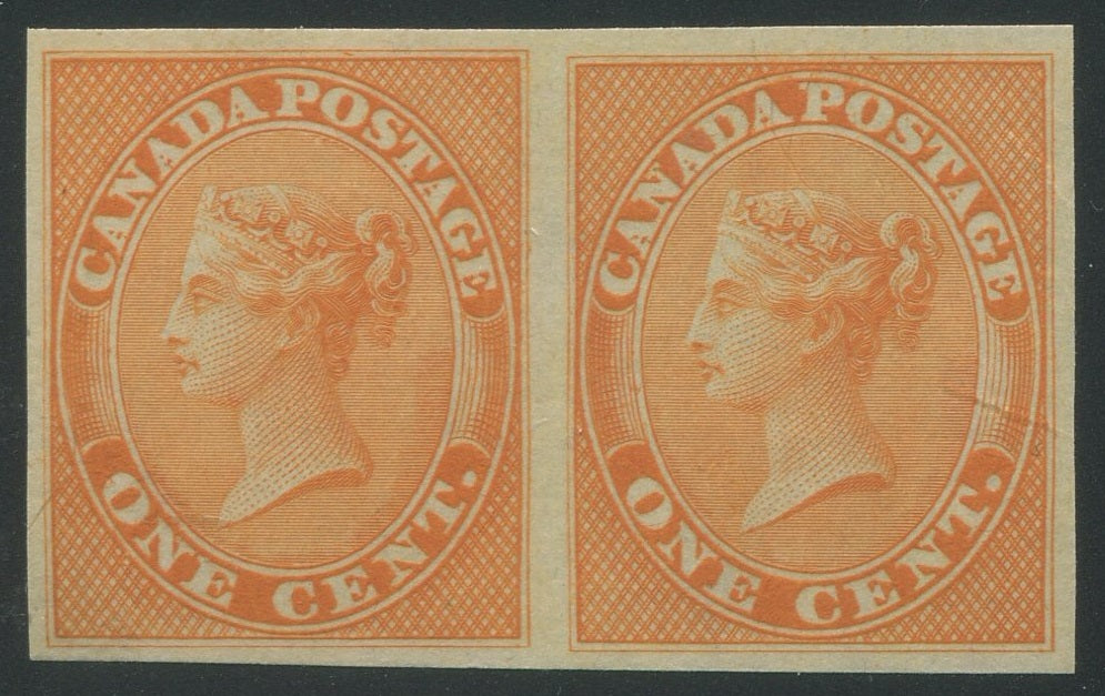 0014CA2303 - Canada #14TCii Trial Colour Plate Proof Pair