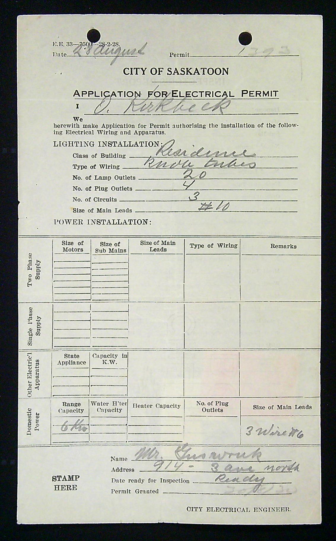 0084SE2105 - SE6-8 Set - Saskatchewan Document