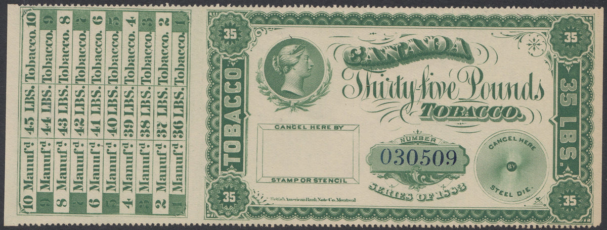 0350FT1708 - 35 Pounds Tobacco - Mint Label, 1893