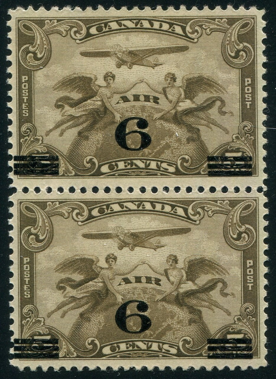 0003CA2506 - Canada C3, C3iii - Mint Pair, &#39;Squeezed Bars&#39; Variety