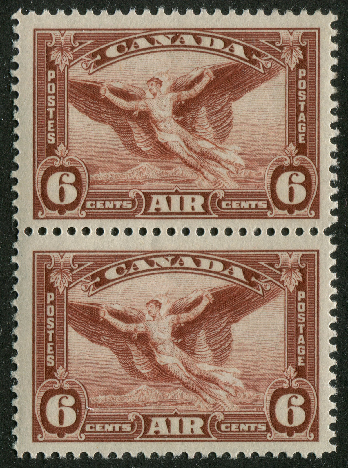 0005CA2403 - Canada C5, C5ii - Mint Pair, &#39;Moulting Wing&#39; Variety