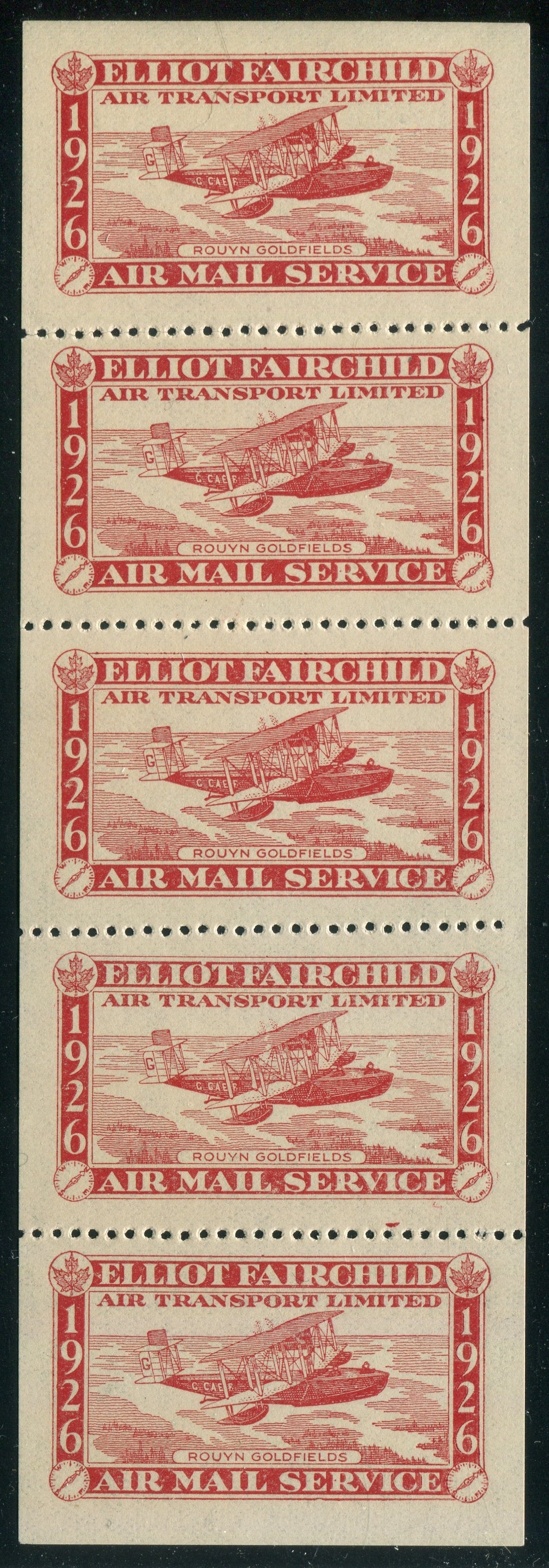 0030CA2511 - Canada CL10, CL10b - Mint Pane of 5