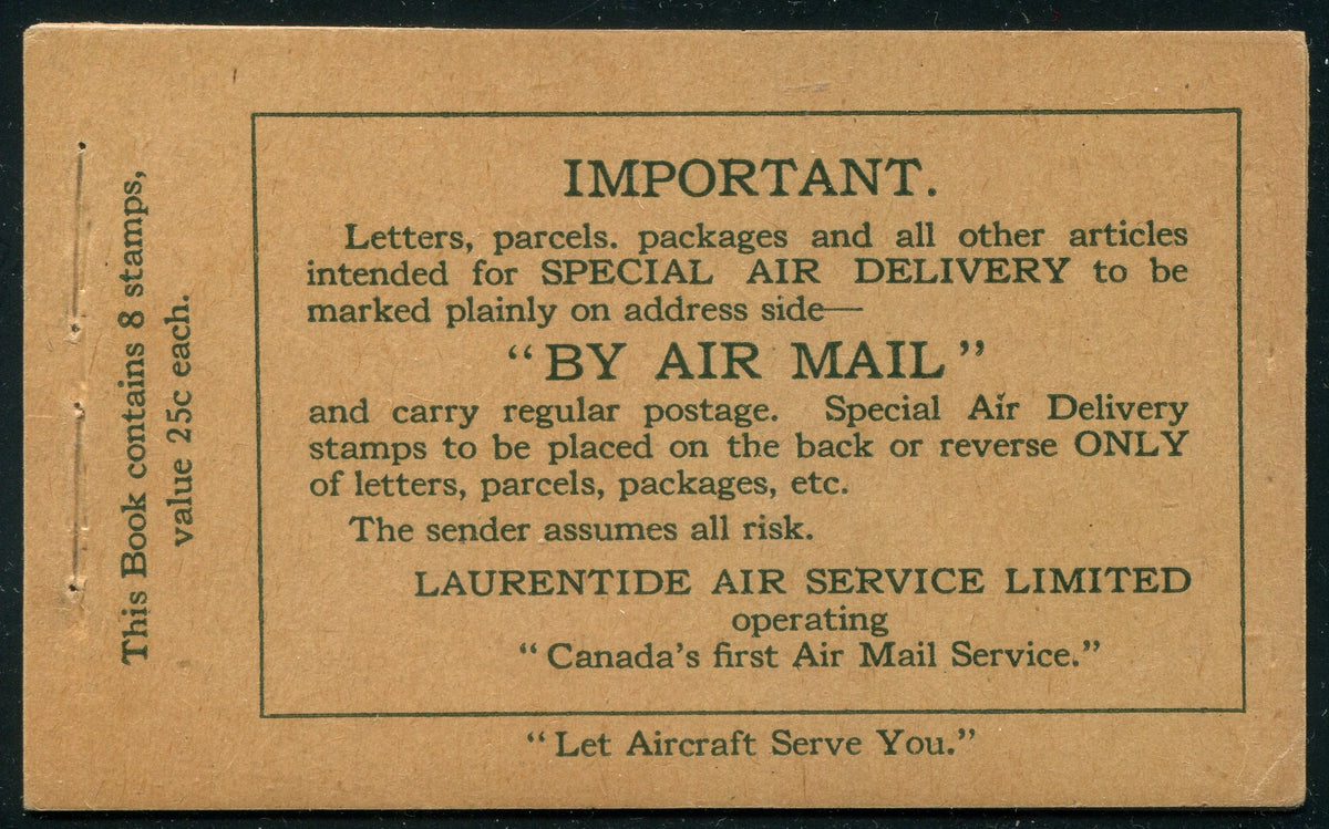 0022CA2511 - Canada CL2a - Empty Booklet