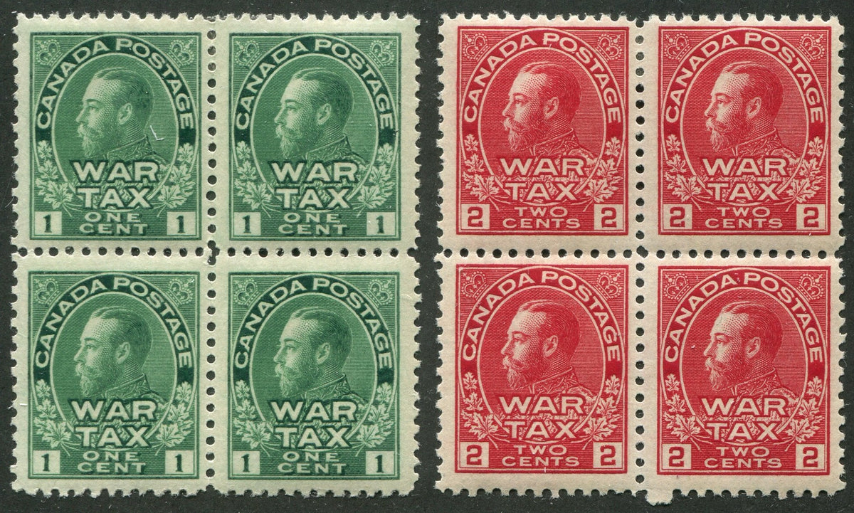 0157CA2510 - Canada MR1, MR2 - Mint Blocks of 4