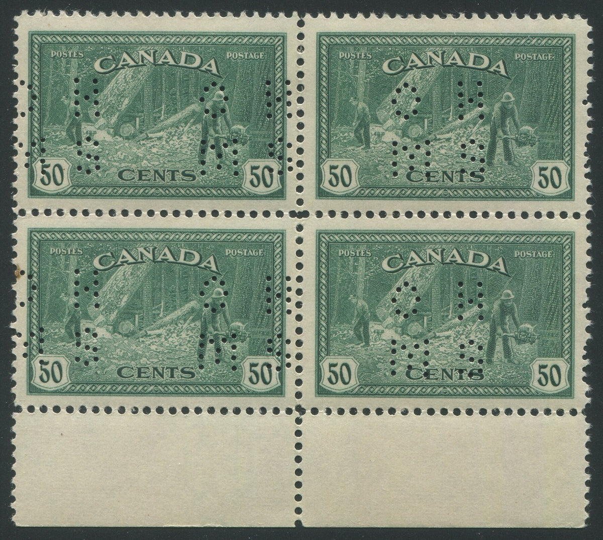 0328CA2403 - Canada O10-272 - Mint Block of 4