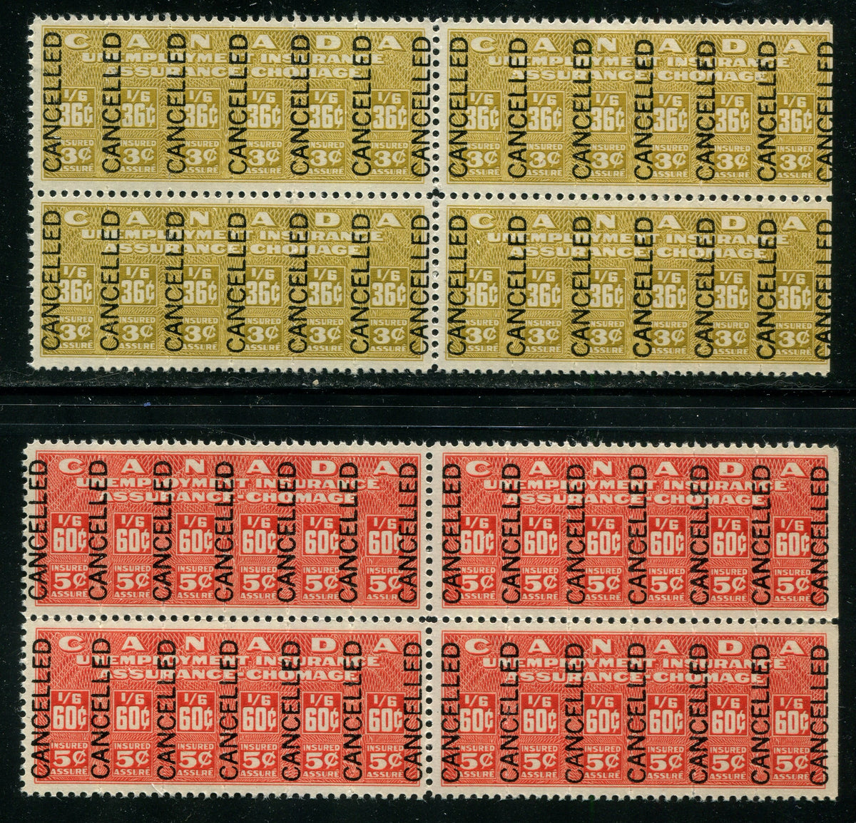 0028FU2505 - FU28, FU30 - Specimen Blocks of 4
