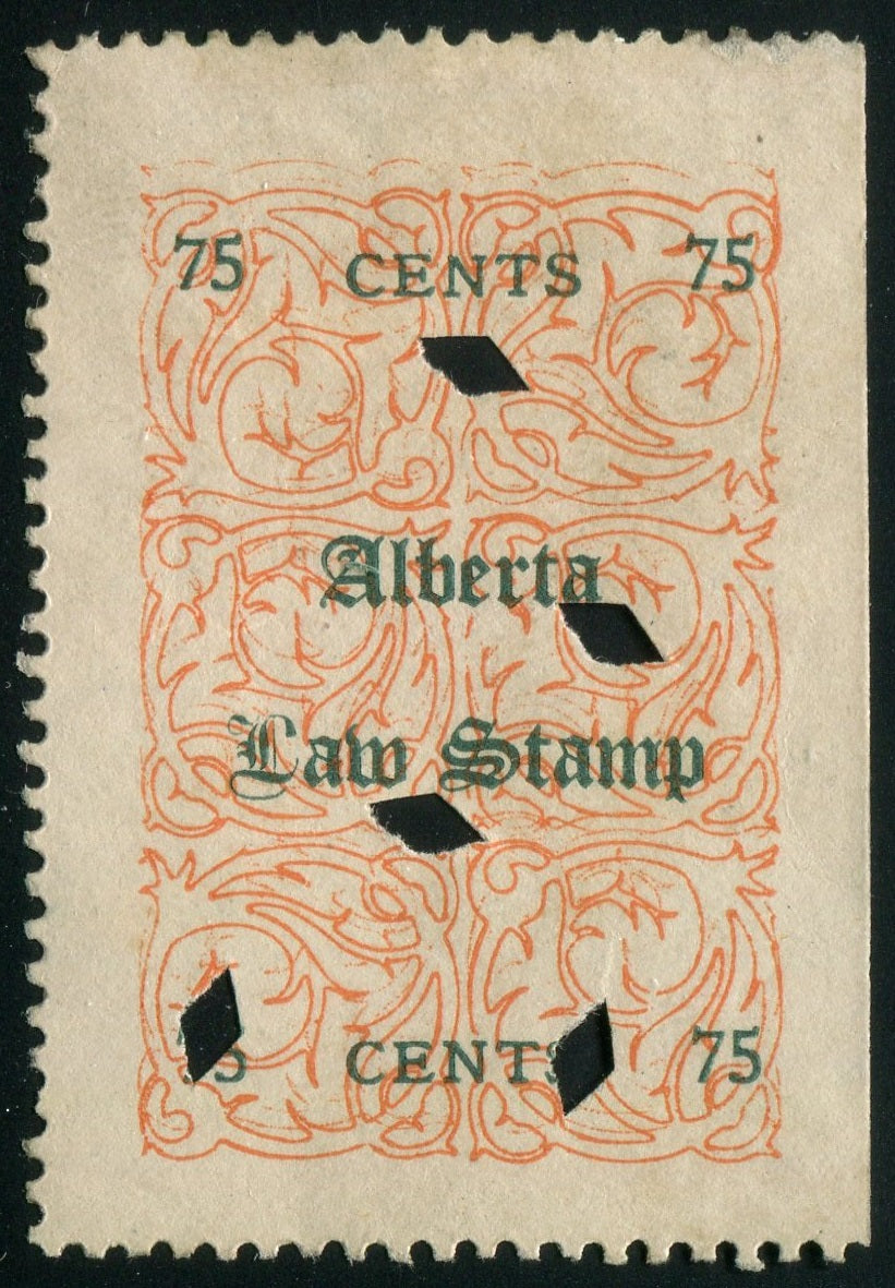 0014AL2506 - AL14aL - Used, Doubled Background, Fancy &#39;L&#39;, Unlisted