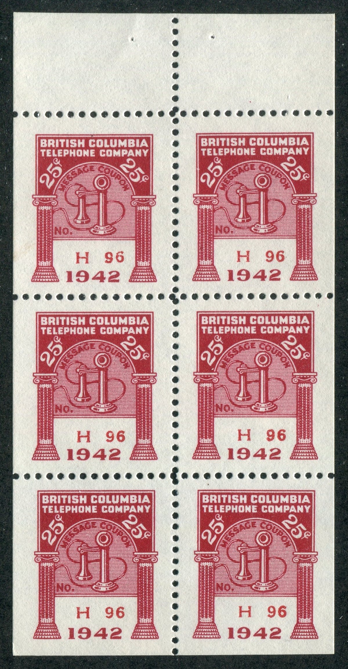 0235BC2505 - BCT137 - Mint Booklet Pane