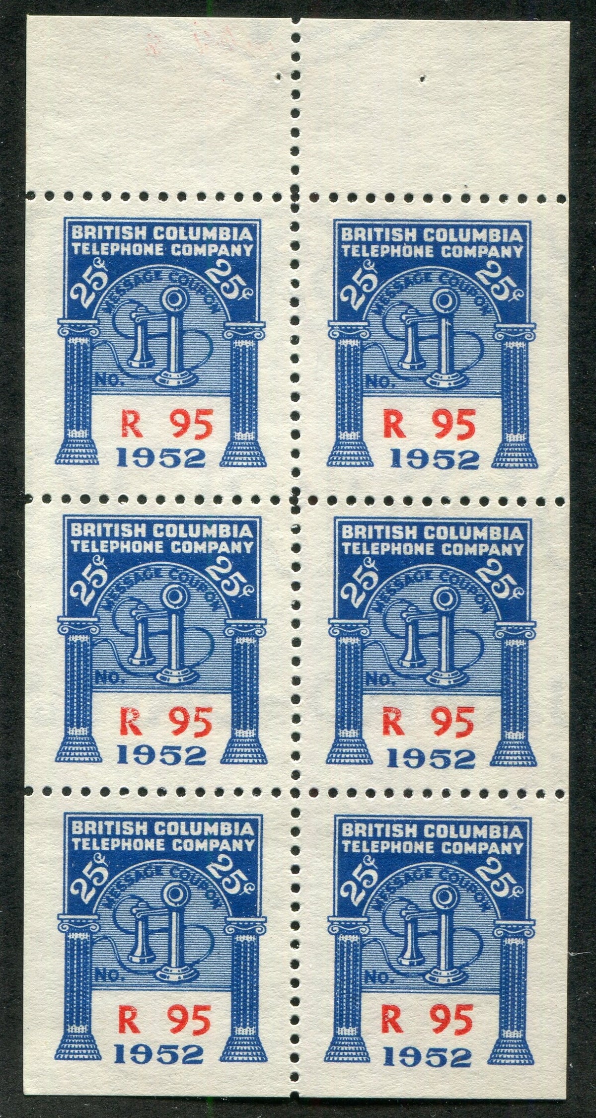 0265BC2505 - BCT167, BCT167a - Mint Booklet Pane, Watermarked