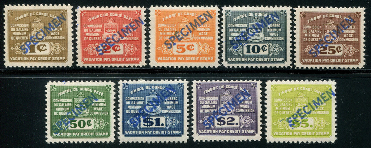 0211QC2406 - QV1-QV9 - Mint &#39;Specimen&#39; Set