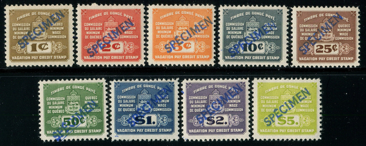 0211QC2406 - QV1-QV9 - Mint &#39;Specimen&#39; Set