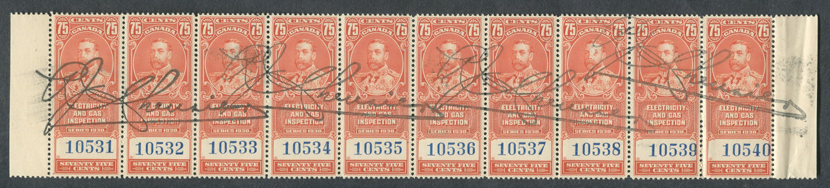 0051FE2307 - FEG3 - Chevrier Signed Strip of 10