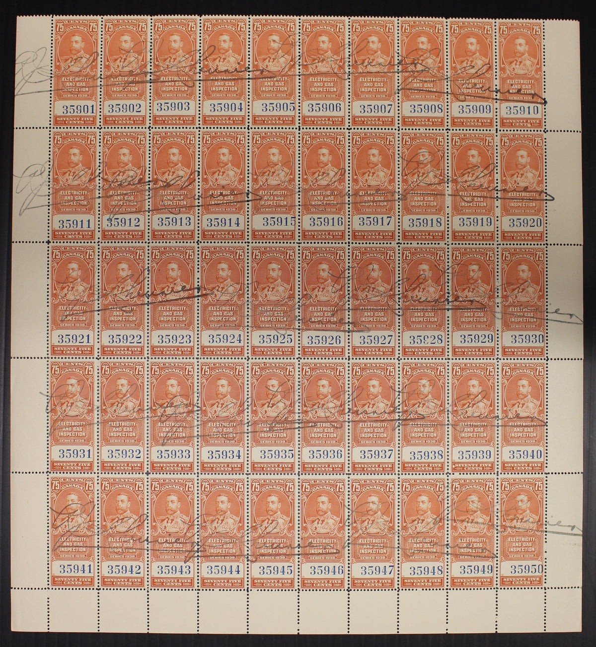 0051FE2403 - FEG3 - 7 x Chevrier Signed Sheets of 50