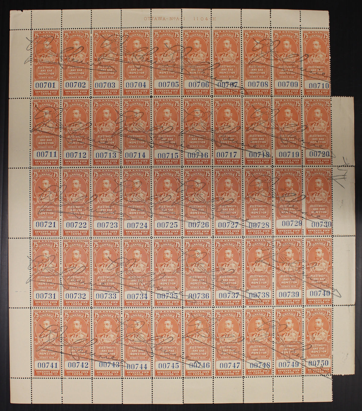 0051FE2403 - FEG3 - 7 x Chevrier Signed Sheets of 50