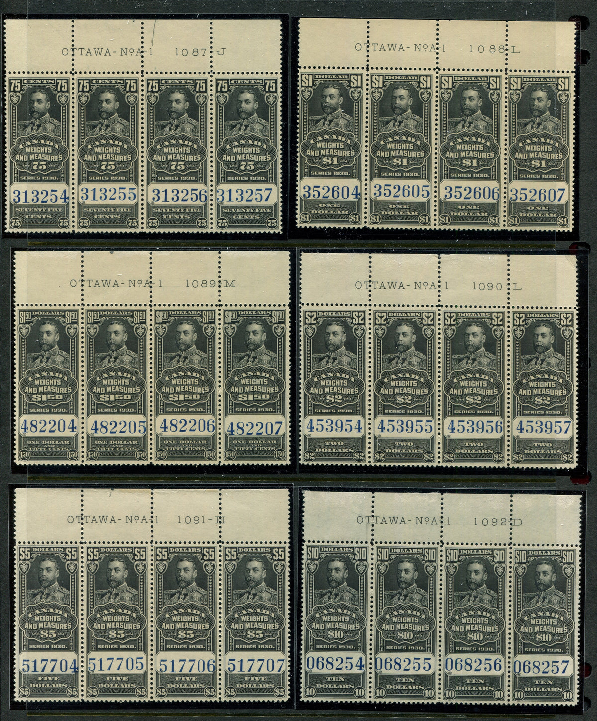 0060WM2609 - FWM60-FWM71 - Mint Set of Plate Blocks
