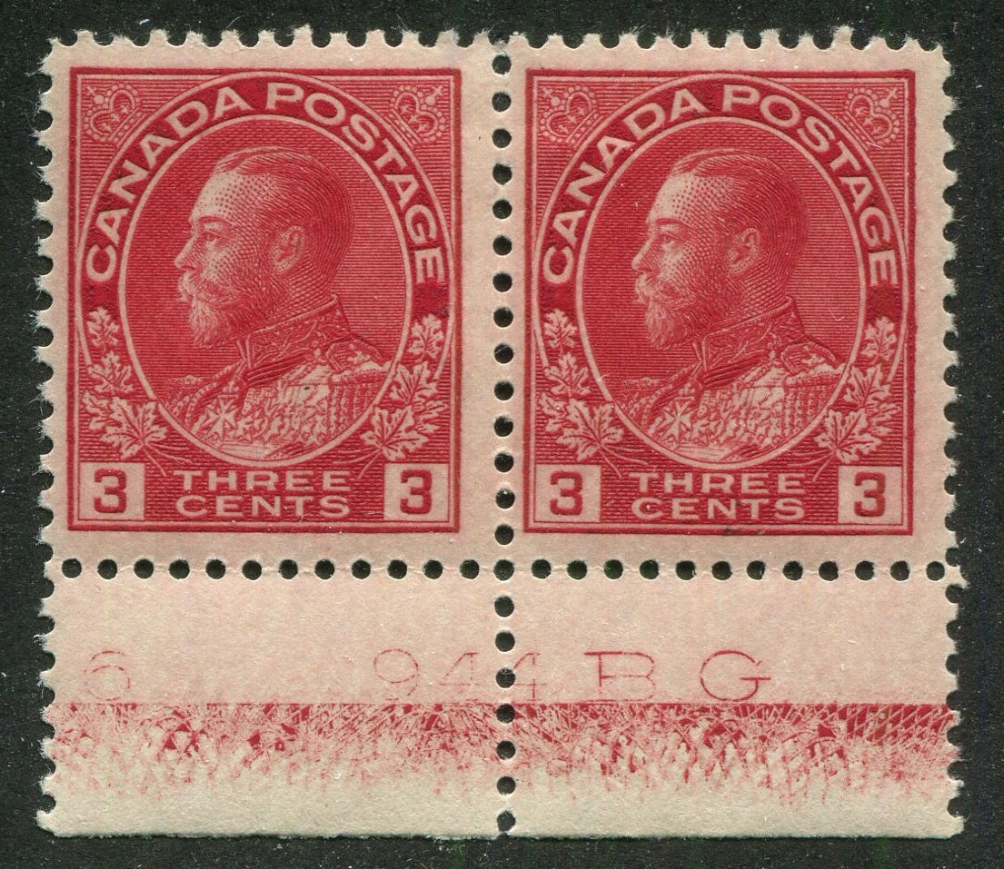 0109CA2509 - Canada #109 - Lathework Plate Pair