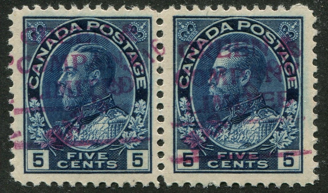 0111CA2409 - Canada #111 Pair, Private Precancel