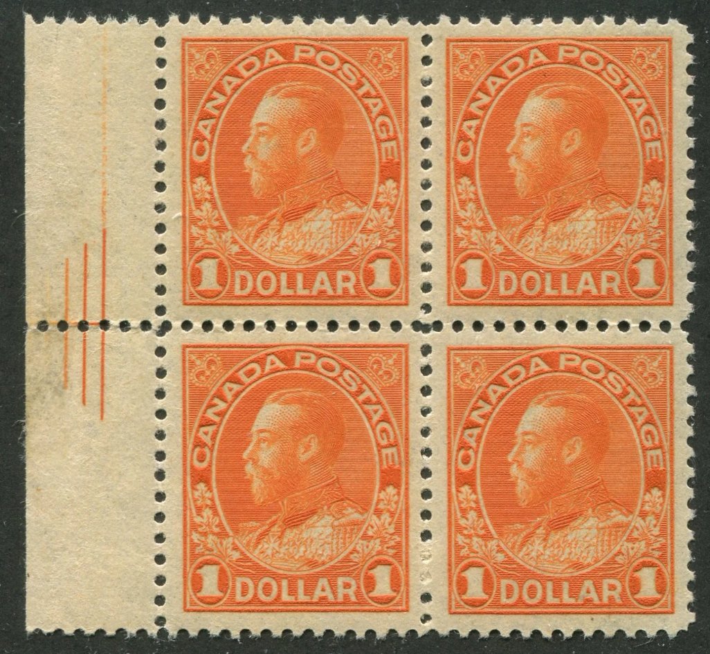 0122CA2510 - Canada #122iii Pyramid Guide Block of 4