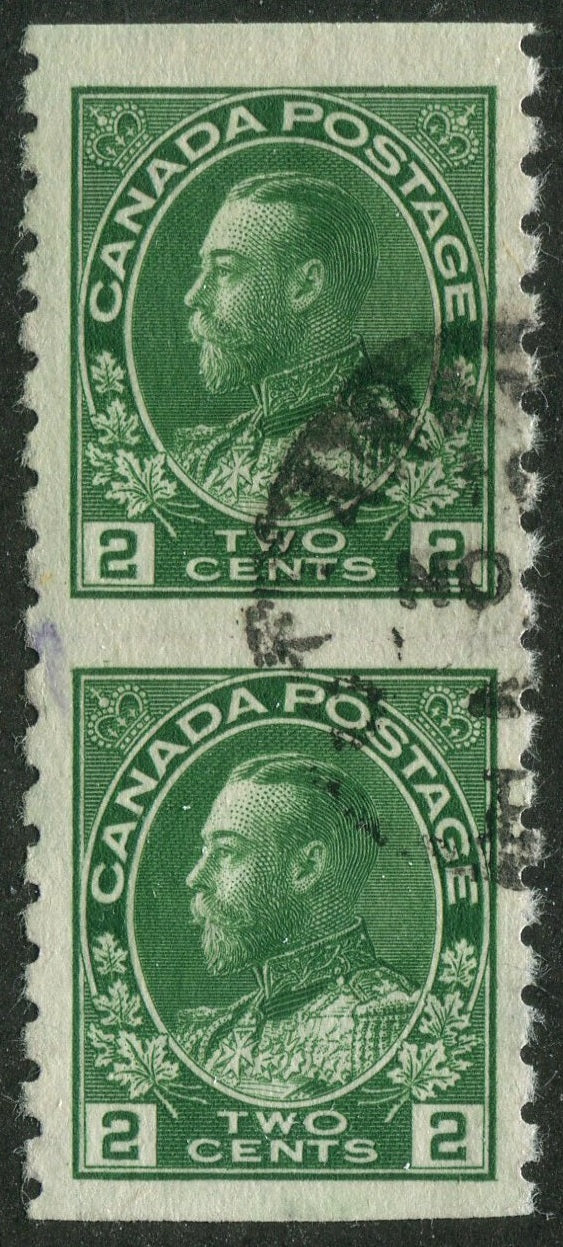 0128CA2510 - Canada #128a Vertical Pair, Imperf Horizontally