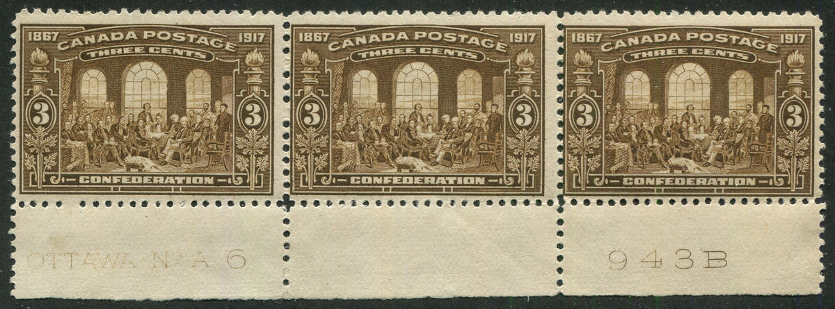 0135CA2603 - Canada #135 Plate Strip of 3