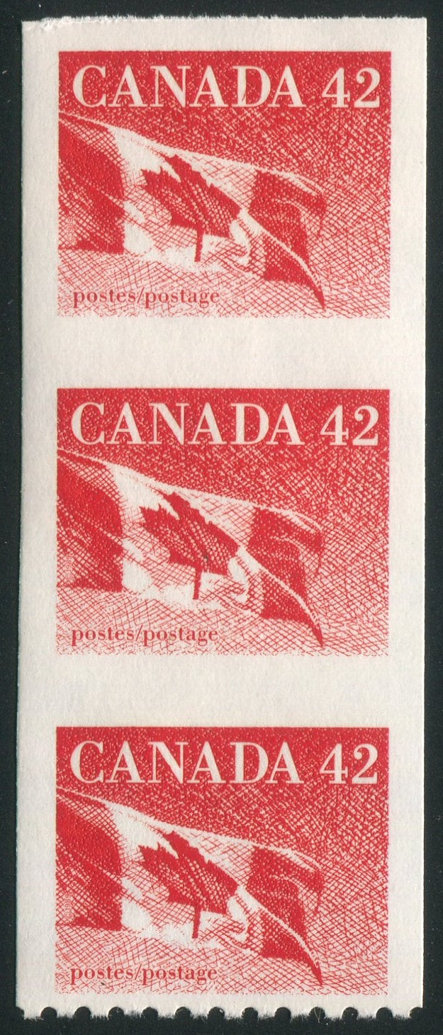 1394CA2607 - Canada #1394a - Imperf Strip of 3