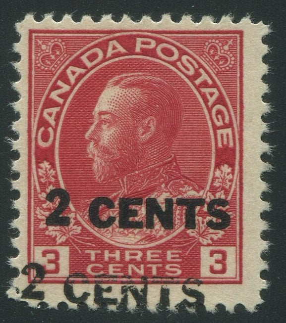 0139CA2308 - Canada #139b - Mint Double Surcharge