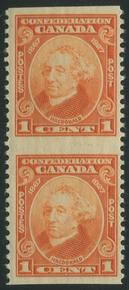 0141CA2308 - Canada #141c - Vertical Pair, Imperf Horizontally