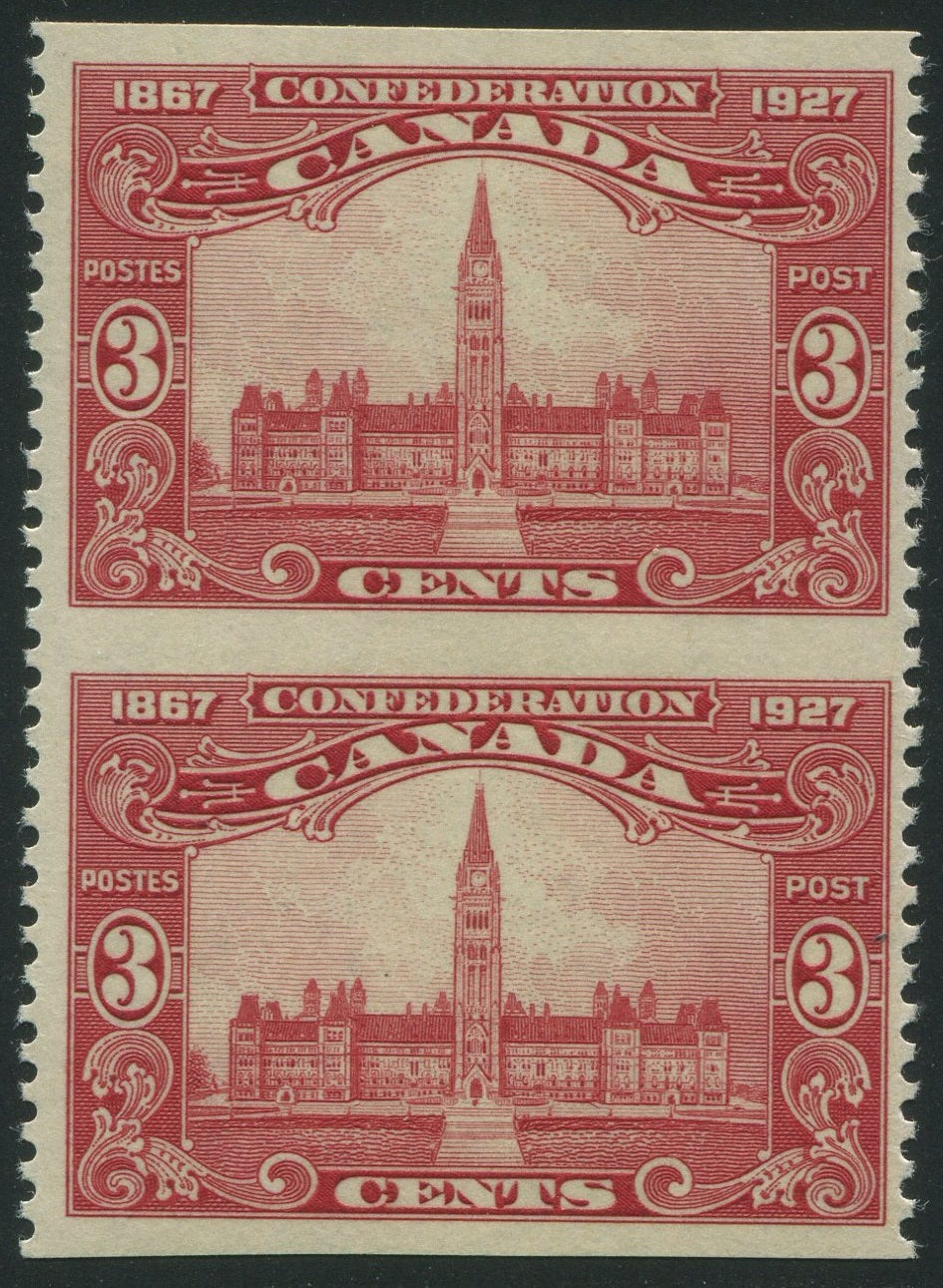 0143CA2308 - Canada #143c - Vertical Pair, Imperf Horizontally