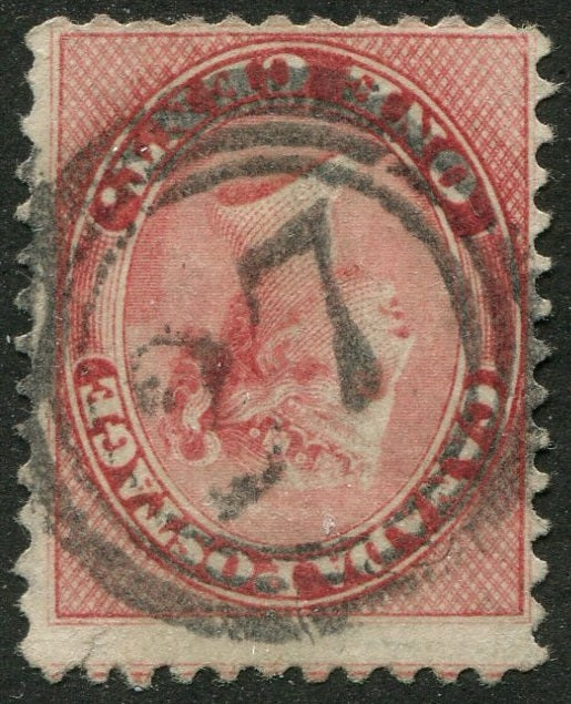 0014CA2604 - Canada #14 - 4-Ring Numeral Cancel '27'