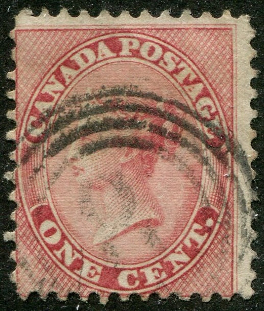 0014CA2508 - Canada #14, 4 Ring Numeral Cancel &#39;8&#39;