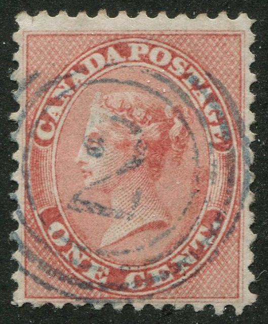 0014CA2502 - Canada #14b, 4-Ring Numeral Cancel &#39;2&#39;