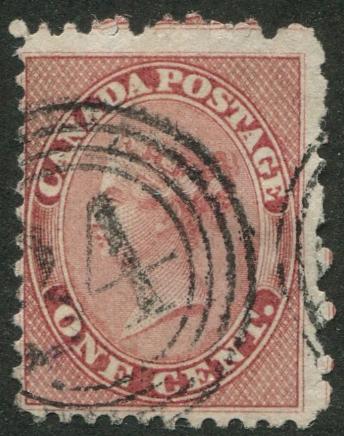 0014CA2604 - Canada #14b - 4-Ring Numeral Cancel '34'