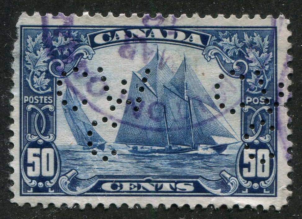 0158CA2410 - Canada #158 Perfin