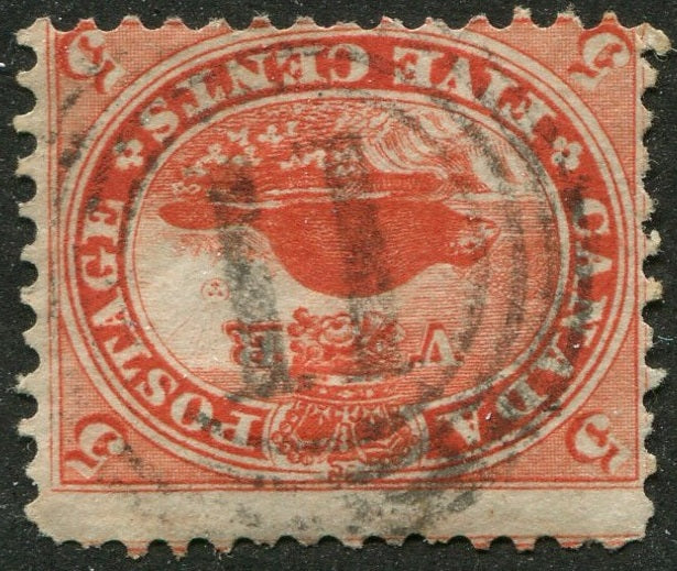 0015CA2604 - Canada #15 - 4-Ring Numeral Cancel '11'