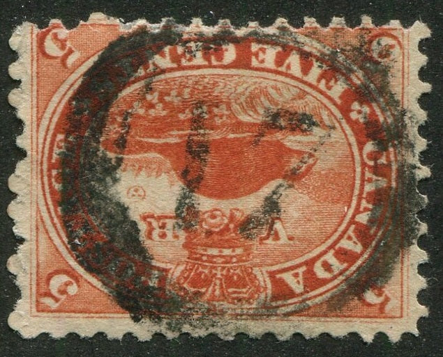 0015CA2604 - Canada #15 - 4-Ring Numeral Cancel '17'