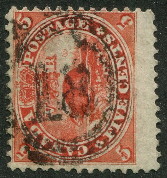 0015CA2604 - Canada #15 - 4-Ring Numeral Cancel '18'