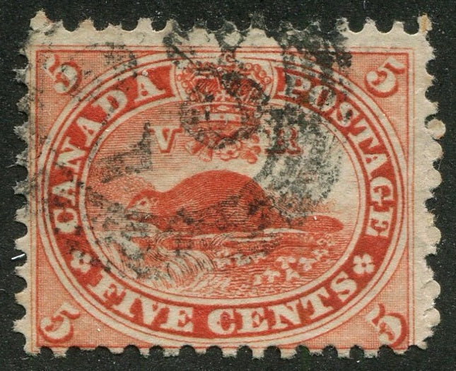 0015CA2510 - Canada #15, 4 Ring Numeral Cancel &#39;28&#39;