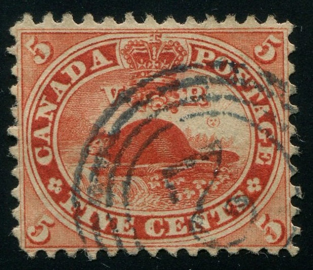 0015CA2412 - Canada #15, 4-Ring Numeral Cancel &#39;2&#39;