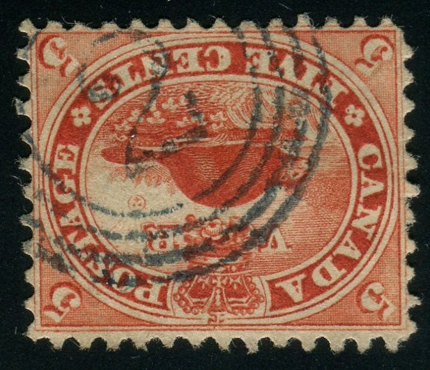 0015CA2412 - Canada #15, 4-Ring Numeral Cancel &#39;2&#39;