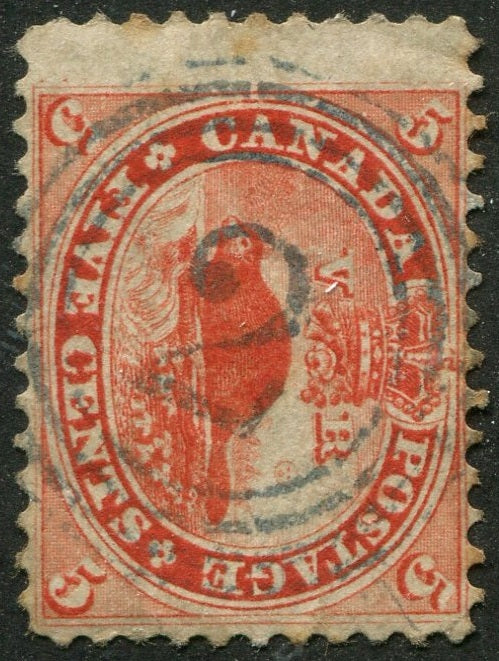 0015CA2604 - Canada #15 - 4-Ring Numeral Cancel '2'