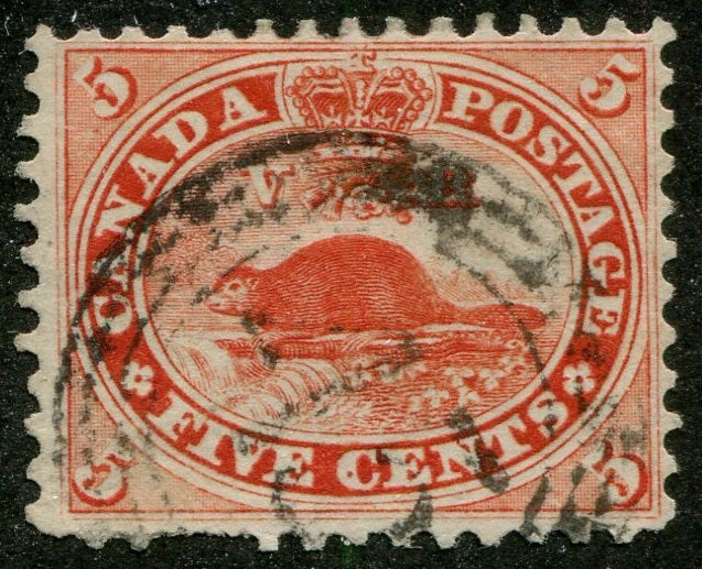 0015CA2508 - Canada #15, 4 Ring Numeral Cancel &#39;45&#39;