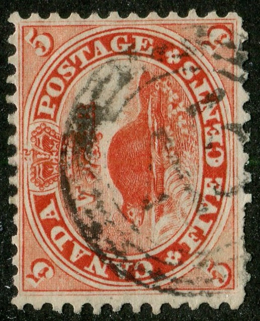 0015CA2508 - Canada #15, 4 Ring Numeral Cancel &#39;45&#39;