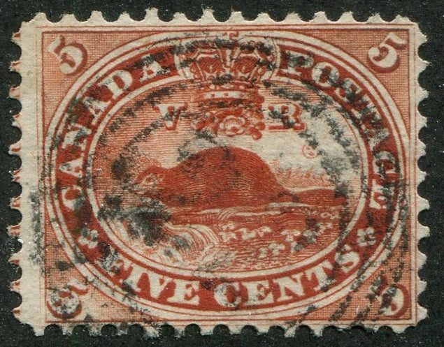 0015CA2404 - Canada #15c,x - 4-Ring Numeral Cancel &#39;22&#39;