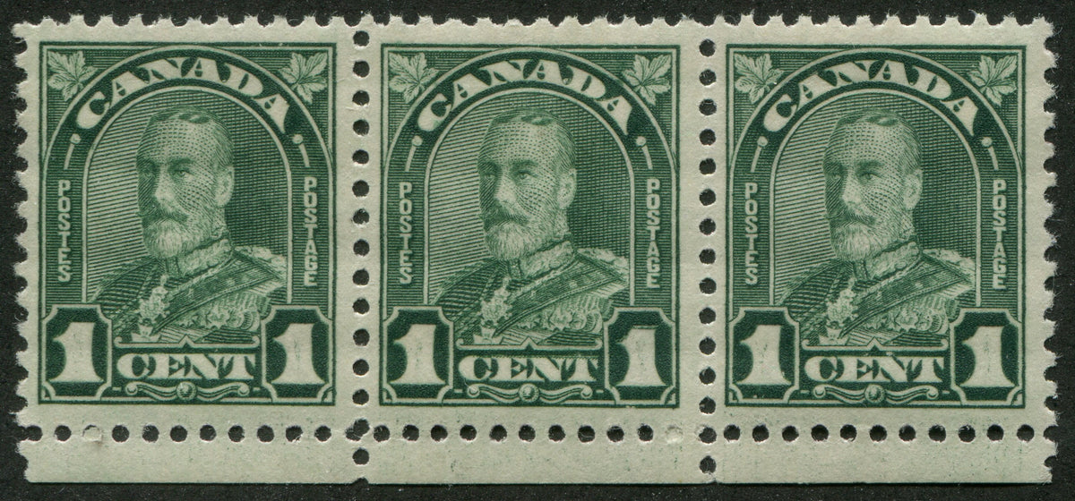 0163CA2309 - Canada #163ii - Mint Strip of 3, Major Re-Entry