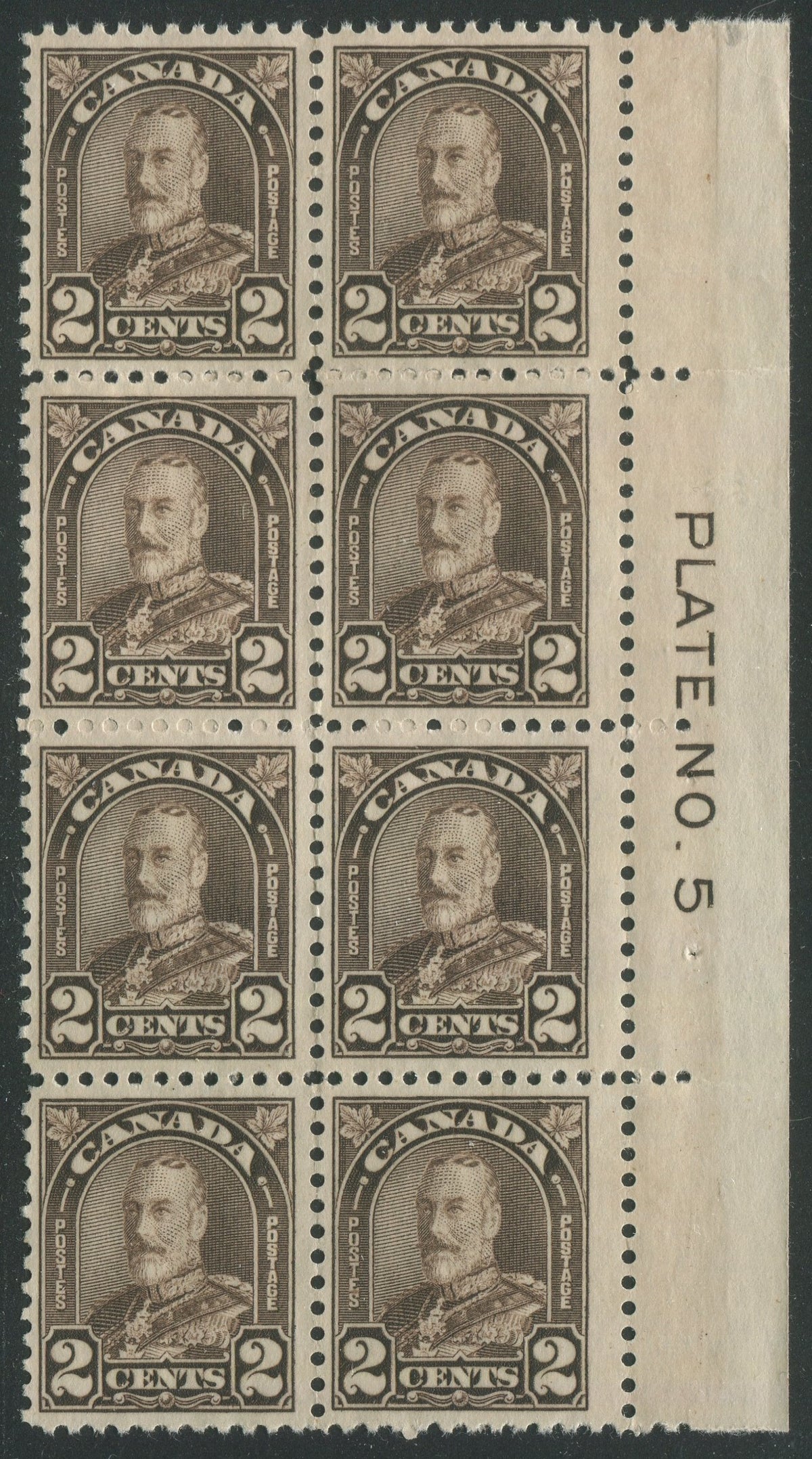 0166CA2403 - Canada #166b Plate Block